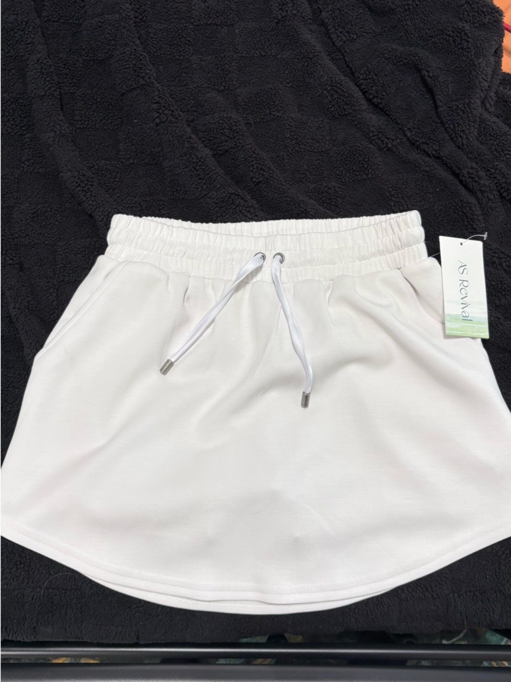 AS Revival White Drawstring Skirt